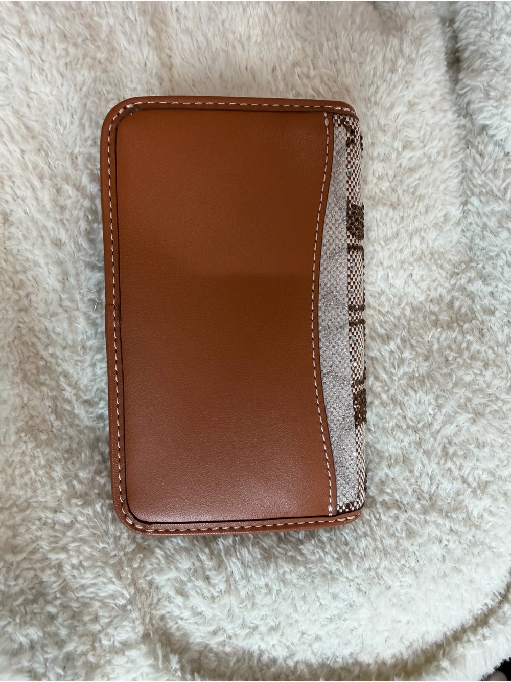 Sparkling Monogram Zip Wallet - Brown/Tan - Picture 3 of 3